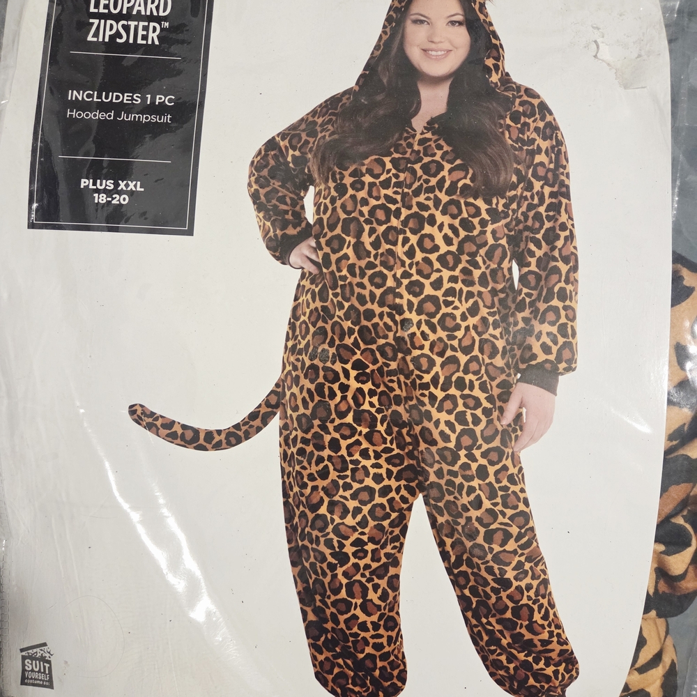 Leopard Zipster Hooded Jumpsuit